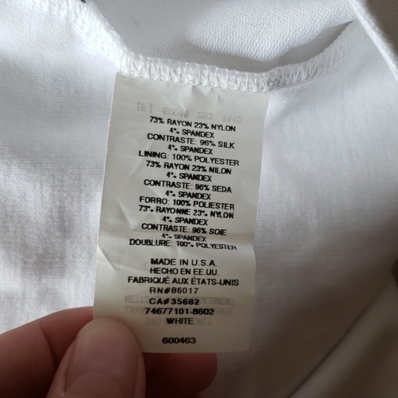 NWT BEBE Mod White Mini Tuxedo dress Small - Picture 7 of 7